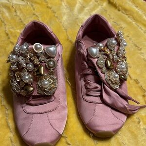 Jeffrey Campbell Pink Embellished Sneakers